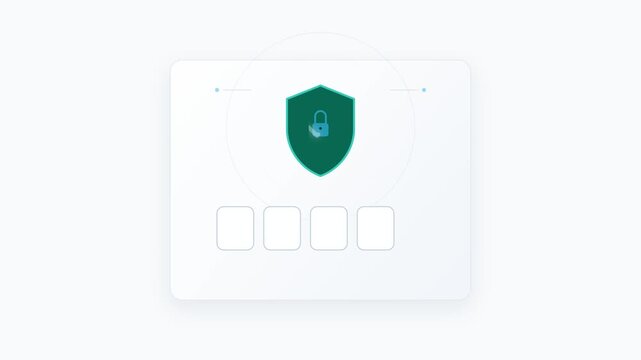 Animasi Otp Shield Security Badge Fill 4K Motion Graphic Animation | Seamless Loop