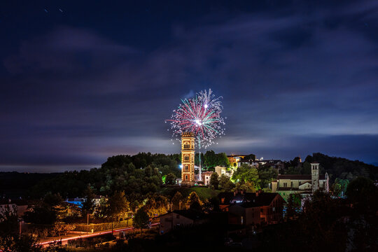 Fireworks in Cassacco. Tower burning. Traditions and shows in Friuli.