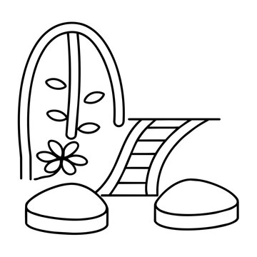 growth mindset lineart pathway with stepping stones labeled try learn growth hand drawn black and white outline