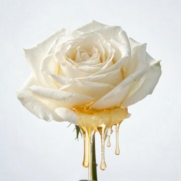 rose in snow