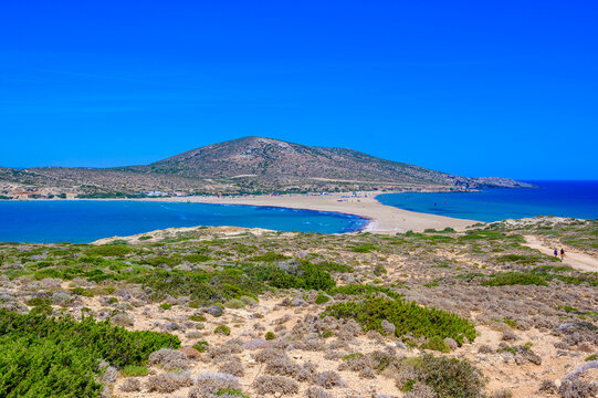 Scenic Landscape and Spectacular Coastline of Prasonisi Beach, Rhodes, Greece