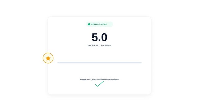 4K Animated Interactive 5 Star Rating Counter Motion Graphic for Feedback UI