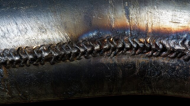Fish-Scale Welded Metal Joint Texture