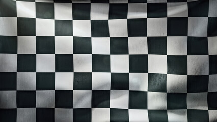 Fototapeta premium Waving racing finish flag in motion background