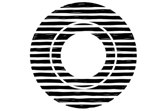 vector illustration of an abstract circle with ribbon 