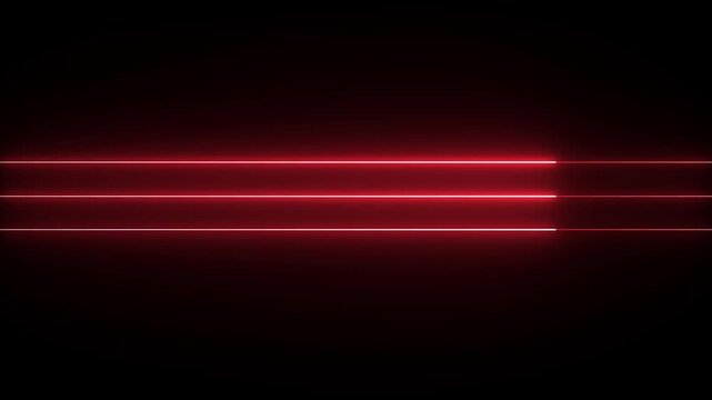 Neon line on black background 
