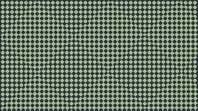 Cross plus pattern in green and navy, geometric grid texture background