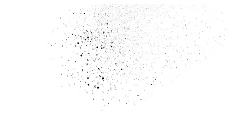 Naklejka premium Light black spray paint splatter texture with sparse scattered specks on white background, abstract subtle grunge fine dust particles for design overlay