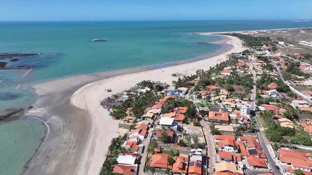 Coqueiro Beach At Luis Correia In Piaui Brazil. Beach Landscape. Nature Seascape. Travel Destination. Coqueiro Beach At Luis Correia In Piaui Brazil. Turquoise Water.