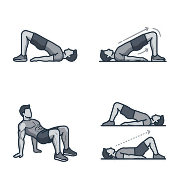 Glute bridge and hip thrust workout.