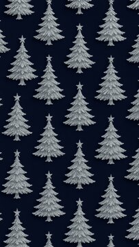 Elegant silver trees pattern mobile wallpaper