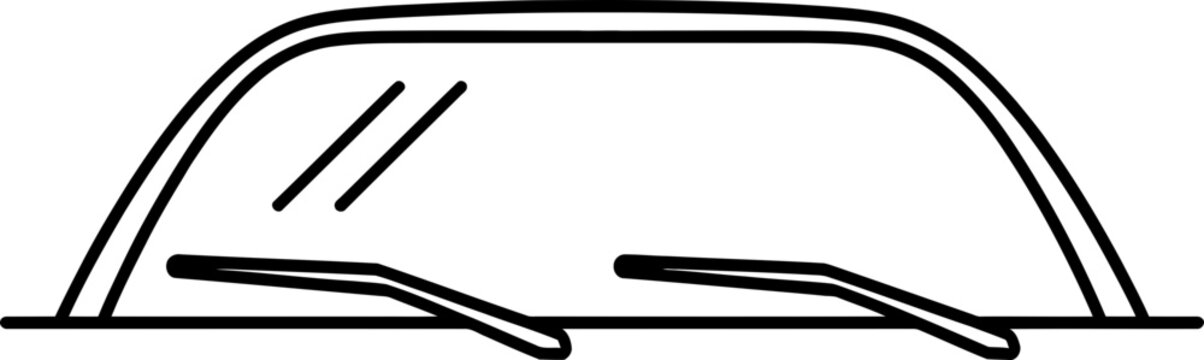 windshield car vector icon. Vector Illustration