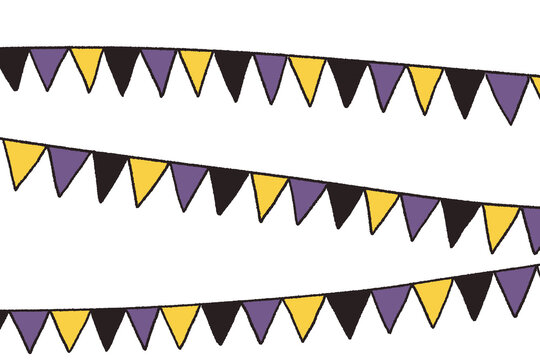 halloween party bunting garland illustration