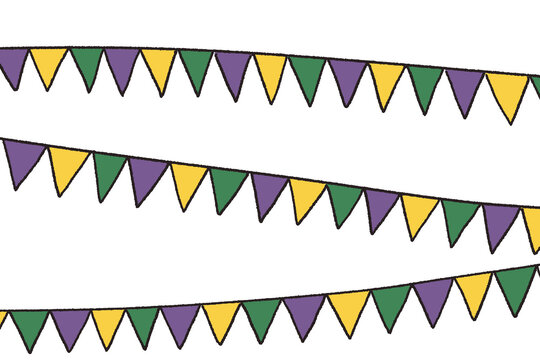 halloween party bunting garland illustration