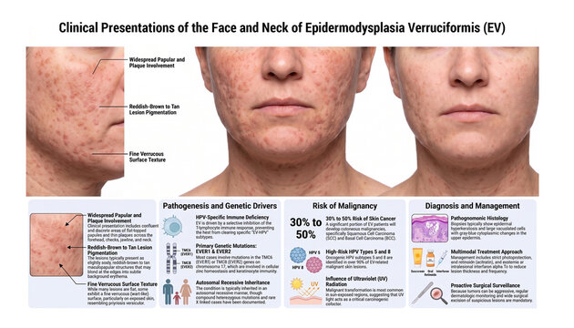 Clinical Presentations of the Face and Neck of Epidermodysplasia Verruciformis (EV)
