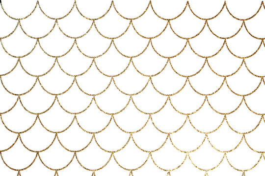 gold glitter mermaid scale pattern