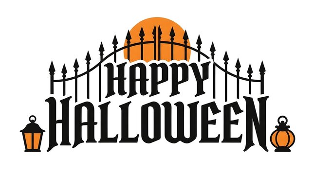 Celebrate the spooky season with a delightful happy halloween typography design perfect for festive greetings invitations and seasonal decorations
