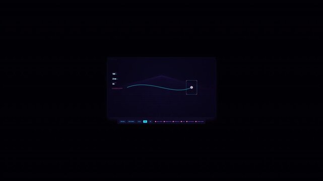 Futuristic baseball technology motion graphic with neon trajectory and holographic strike zone