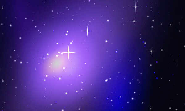 Vibrant Purple Nebula With Bright Stars And Glowing Center space galaxy
