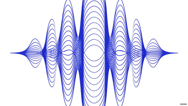 Sound wave decibel audio records simple voice message icon isolated on white background. Podcast player, music track

