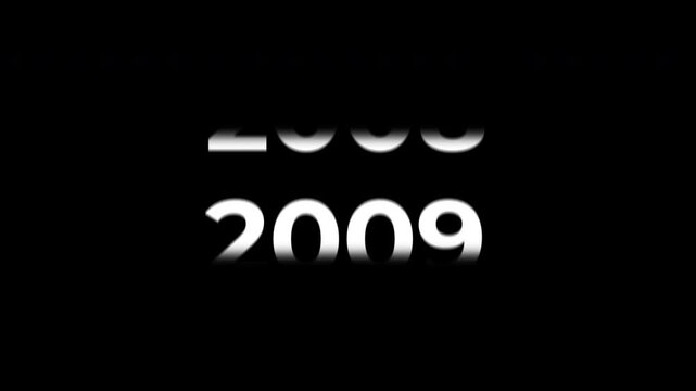 Year Timeline Scrolling Animation 2000 to 2010 - 2000s Decade Counter Loop