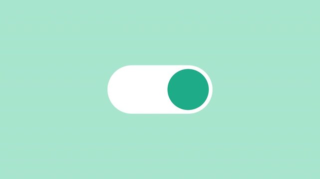 Minimalist Toggle Switch Button Animation Changing States and Colors on Flat Pastel Backgrounds