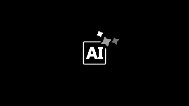 Dark themed ai icon and shield design for cybersecurity logos, technology websites, artificial intelligence companies, and digital security businesses.