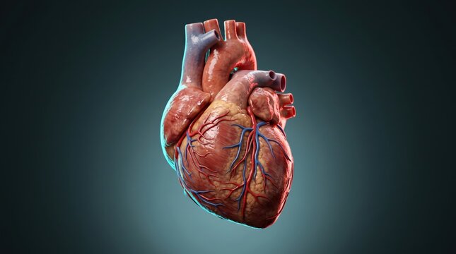 3D human heart rendering illustrating critical circulatory system data for comprehensive health asset protection.