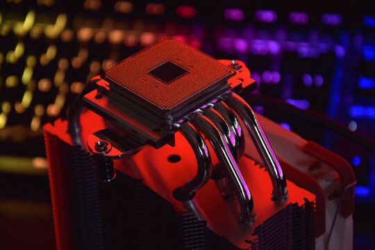 The central processor lies on the CPU cooler