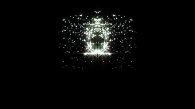 White magical glitter sparkles trail animation on black screen, doodle flash pop animation with alpha channel seamless loop 4k, shining twinkle transition, and elegant luxury celebration backdrop