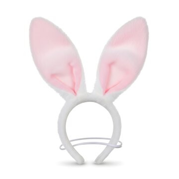 A pair of pink bunny ears headband for easter costume party
