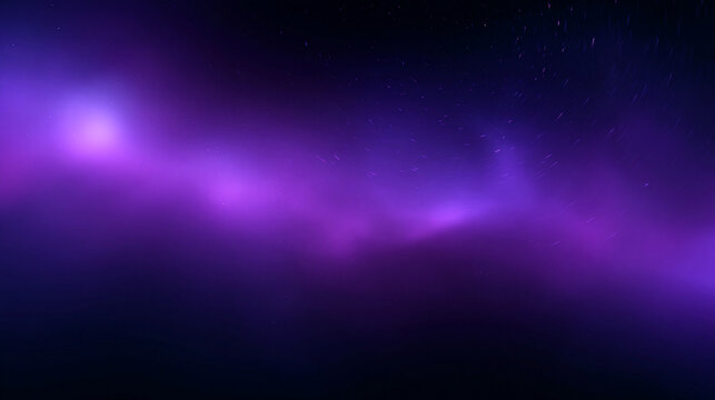 Purple Glowing Galaxy Nebula in Deep Space Background