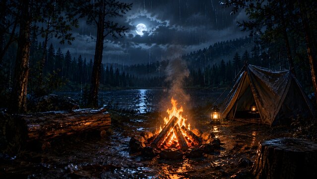 fire in the forest