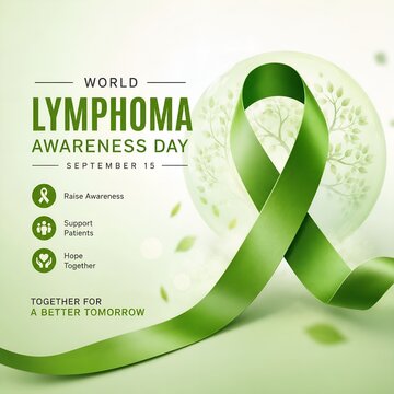 World lymphoma awareness day ribbon design