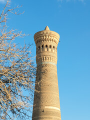 Bukhara Kalyan Minaret Brick Detail Blue Sky Uzbekistan © Lihui