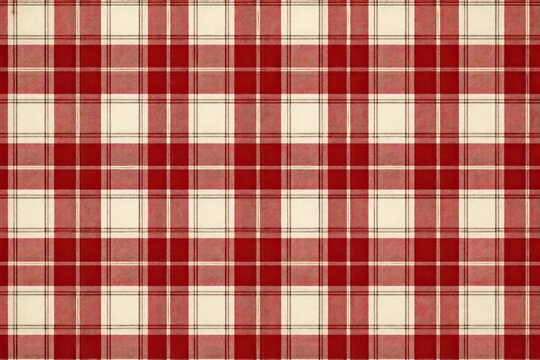 Classic red plaid pattern.