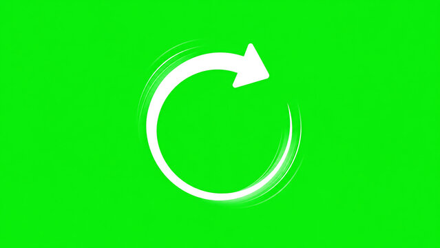 A vibrant green background with a flowing arrow symbolizing refresh or reload operations in a digital context.