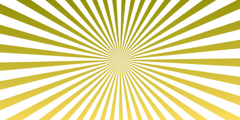Obraz premium Golden sunburst radiating outward, creating a vibrant and energetic visual effect with yellow and white stripes converging towards a central point.