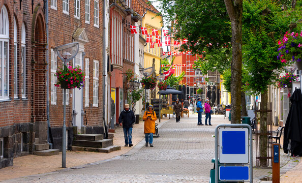 Tonder/Tondern, d&auml;nische Kleinstadt Syddanmark, Altstadtszene