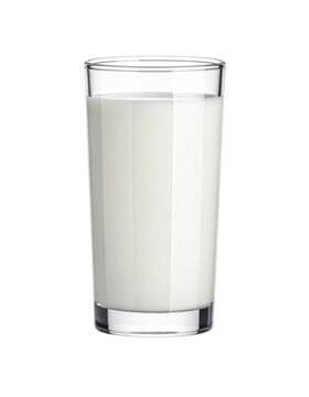 Frisches Glas Milch isoliert auf transparentem Hintergrund 