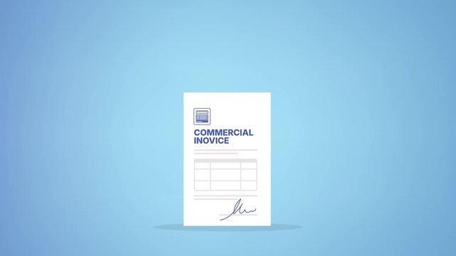 Commercial Invoice Document for International Trade