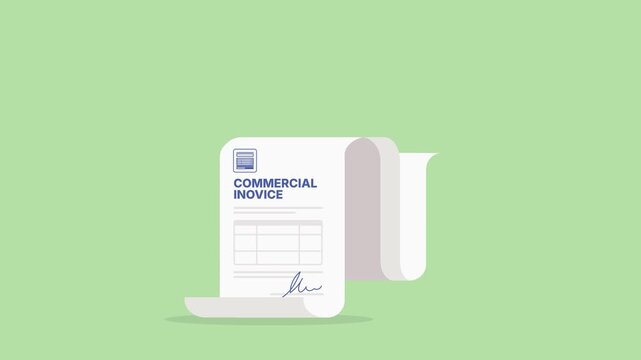 Commercial Invoice Document for International Trade