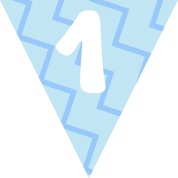 Triangular Flag Bunting Number 1