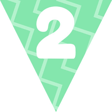 Triangular Flag Bunting Number 2