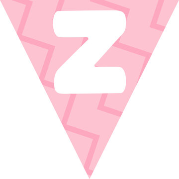 Triangular Flag Bunting Alphabet Z