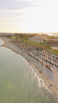 Drone flying over Fehmarn S&uuml;dstrand
