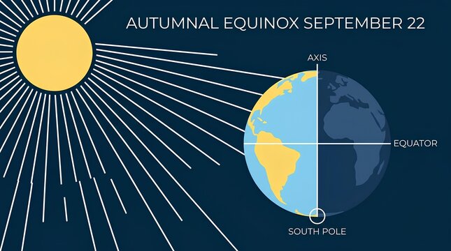 Autumnal Equinox earth diagram.