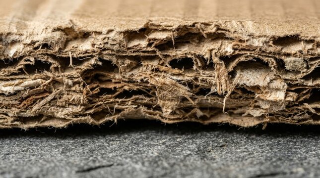 Macro texture of corrugated cardboard layers for sustainable packaging