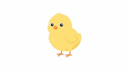 Fototapeta premium cute yellow chick vector illustration on white background
