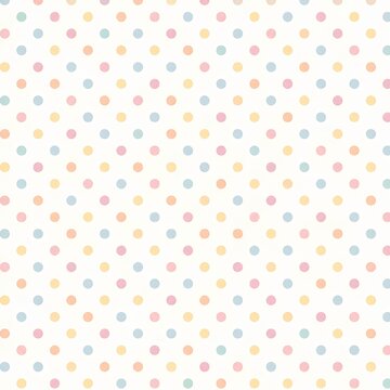 Pastel Polka Dot Pattern 

Seamless pastel polka dot pattern with soft pink, blue, yellow, orange, and green circles on a white background, minimalist abstract wallpaper and textile design.

